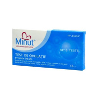 Test de ovulatie Minut intim , tip banda-5 bucati + 1 test sarcina cadou