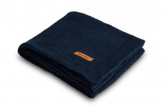 Paturica de bumbac tricotata Sensillo 100x80 cm Albastru Inchis 0